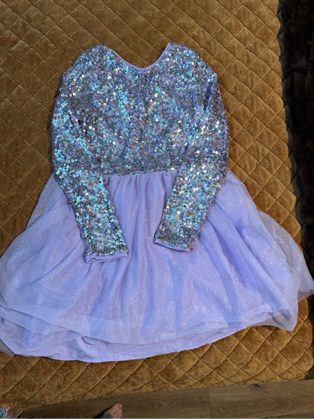 Cat and jack Sparkling Lavender Sequin Tulle Kids Costume Dress